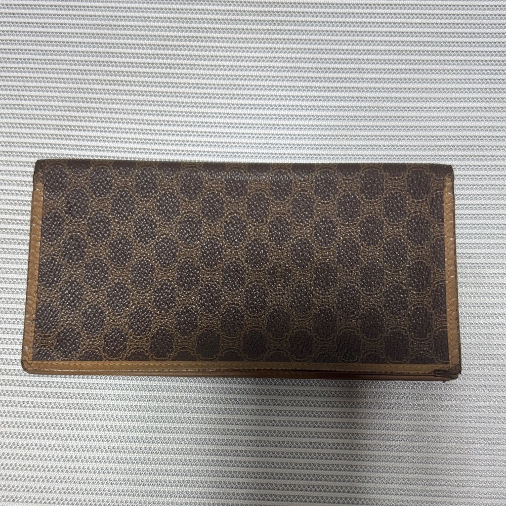 Celine Paris Brown Monogram Long Wallet